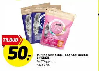 Bunnpris Purina one adult, laks og junior bifensis tilbud