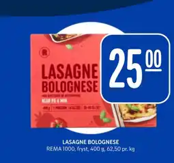 Rema 1000 LASAGNE BOLOGNESE tilbud