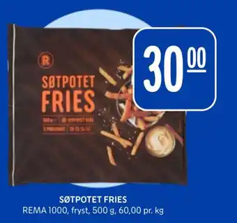 Rema 1000 Søtpotet fries tilbud