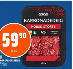 Coop Obs Coop karbonadedeig tilbud