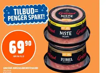 Coop Obs Grilstad jubelsalami/nistesalami tilbud