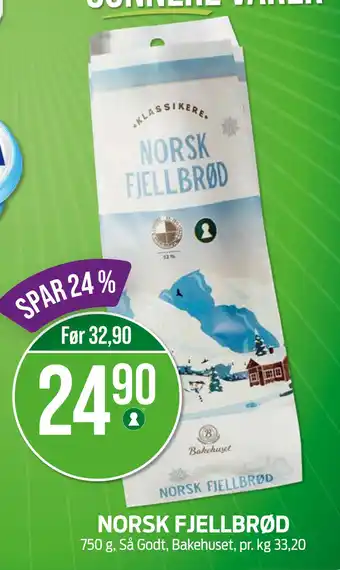 Kiwi NORSK FJELLBRØD tilbud