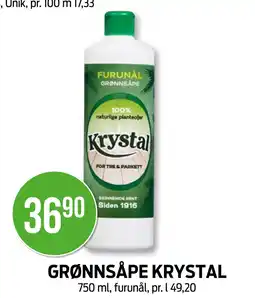 Kiwi GRØNNSÅPE KRYSTAL tilbud