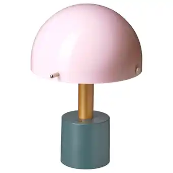 IKEA NÖdmast led-lampe, bærbar, batteridrevet, lys rosa/mørk grågrønn, 26 cm tilbud