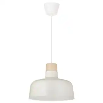 IKEA Bunkeflo Taklampe, hvit/bjørk, 36 cm tilbud