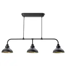 IKEA Agunnaryd Pendellampe med 3 lamper, svart, 122 cm tilbud