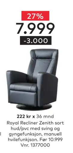 Skeidar Royal Recliner tilbud