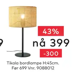 Skeidar Tikala bordlampe tilbud