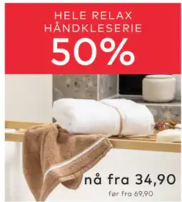 Skeidar HELE RELAX HÅNDKLESERIE tilbud