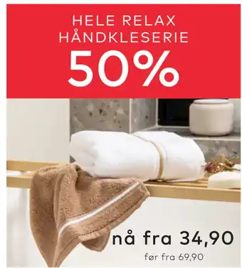 Skeidar HELE RELAX HÅNDKLESERIE tilbud