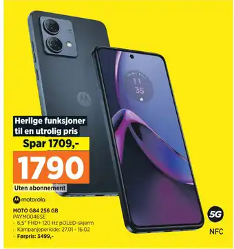 POWER MOTO G84 256 GB tilbud