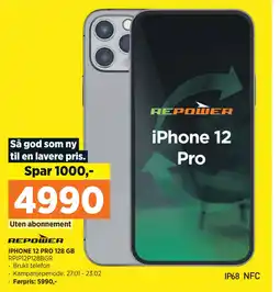 POWER IPHONE 12 PRO 128 GB tilbud