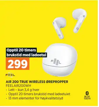 POWER AIR 200 TRUE WIRELESS ØREPROPPER tilbud