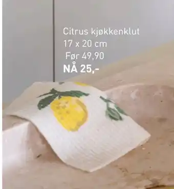 Kid Interiør Citrus kjøkkenklut tilbud