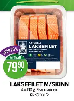 Kiwi Laksefilet m/skinn tilbud