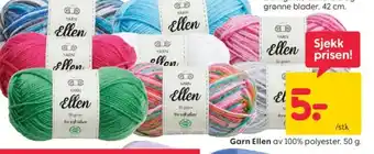 Rusta Garn Ellen av 100% polyester tilbud