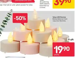 Rusta Telys LED Parma Batteridrevne med naturtro flamme. tilbud