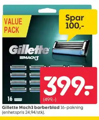 Rusta Gillette Mach3 barberblad tilbud