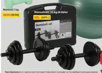 Rusta Manualsett 20 kg 18 deler tilbud