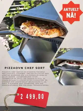 Montér Pizzaovn chef sort tilbud