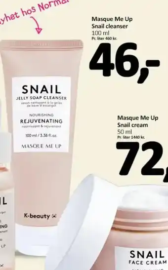 Normal Masque Me Up Snail cleanser tilbud