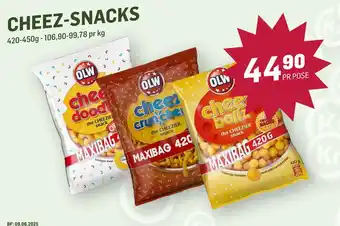 Holdbart CHEEZ-SNACKS tilbud