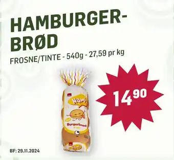 Holdbart HAMBURGERBRØD tilbud