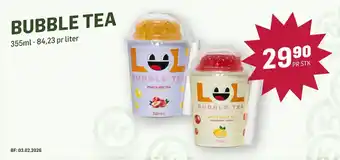 Holdbart BUBBLE TEA tilbud