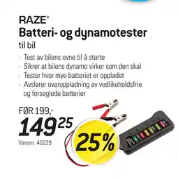 Thansen Batteri- og dynamotester tilbud