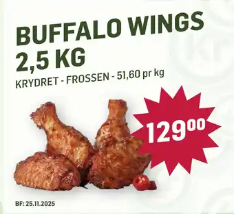 Holdbart BUFFALO WINGS 2,5 KG tilbud