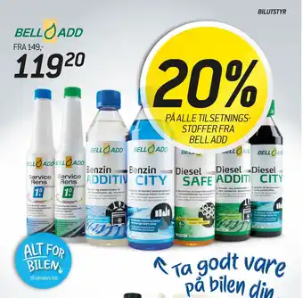 Thansen 20% PÅ ALLE TILSETNINGSSTOFFER FRA BELL ADD tilbud