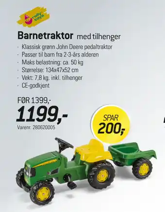 Thansen Barnetraktor tilbud