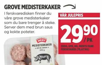 Meny Grove medisterkaker tilbud