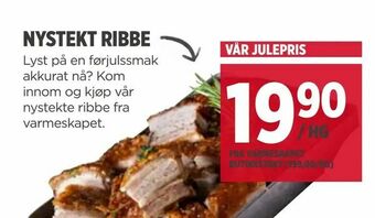 Meny Nystekt ribbe tilbud