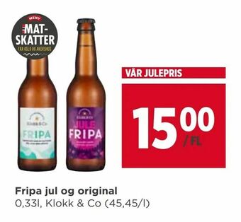 Meny Fripa jul og original tilbud