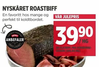 Meny Nyskåret roastbiff tilbud