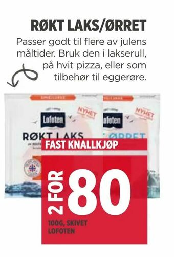 Meny Røkt laks/ørret tilbud