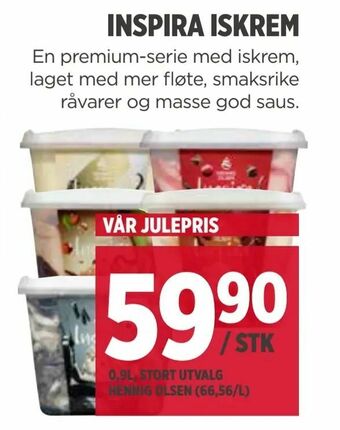 Meny Inspira iskrem tilbud