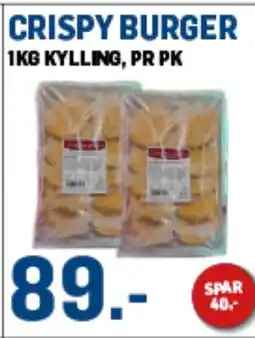 Price Lagerbutikk Crispy burger tilbud