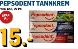 Price Lagerbutikk Pepsodent tannkrem tilbud