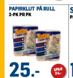 Price Lagerbutikk Papirklut på rull 2-pk pr pk tilbud