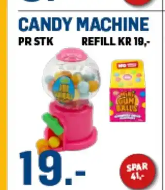 Price Lagerbutikk Candy machine tilbud