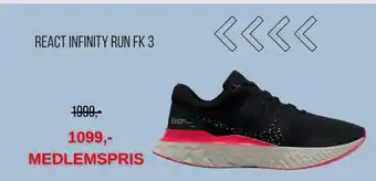 Intersport React infinity run fk 3 tilbud