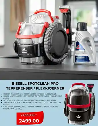 Clas Ohlson Bissell spotclean pro - tepperenser og tekstilvasker i en og samme maskin. tilbud