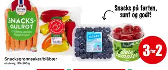 Spar Snacksgrønnsaker/blåbær tilbud