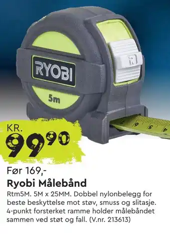 Mekk RYOBI Målebånd tilbud