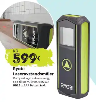 Mekk RYOBI Laseravstandsmåler tilbud