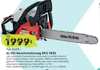 Mekk AL-KO Bensinmotorsag BKS 3835 tilbud