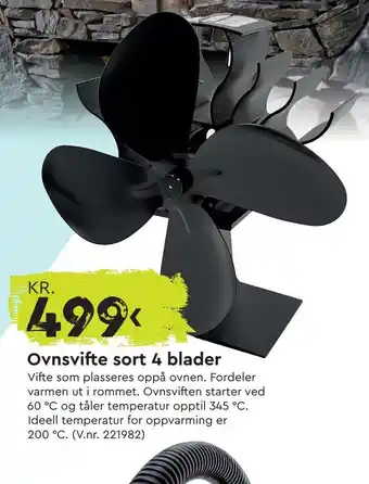 Mekk Ovnsvifte sort 4 blader tilbud