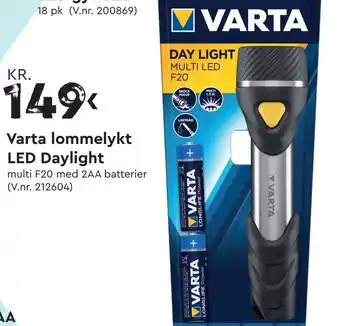 Mekk VARTA lommelykt LED Daylight tilbud